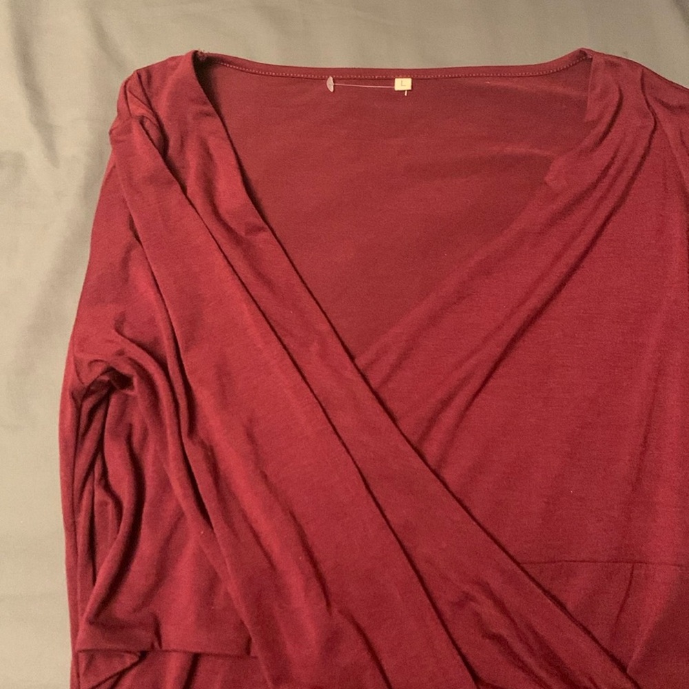 Maternity wrap shirt